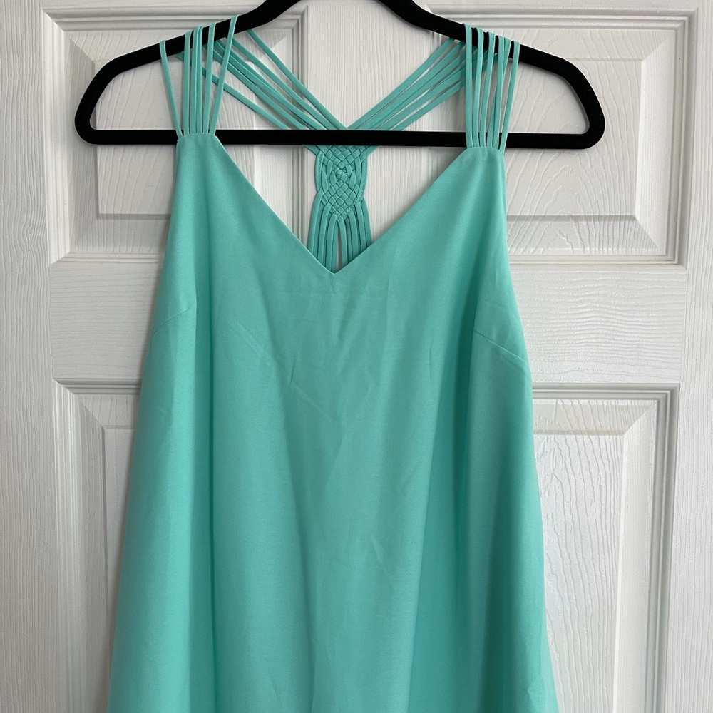 Turquoise shirt dress